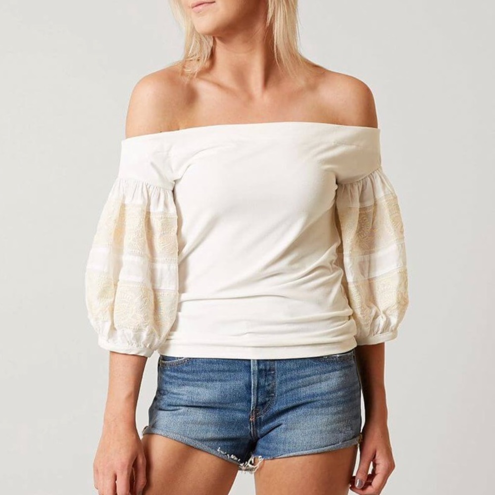 Free People Embroidered Top- Size Medium